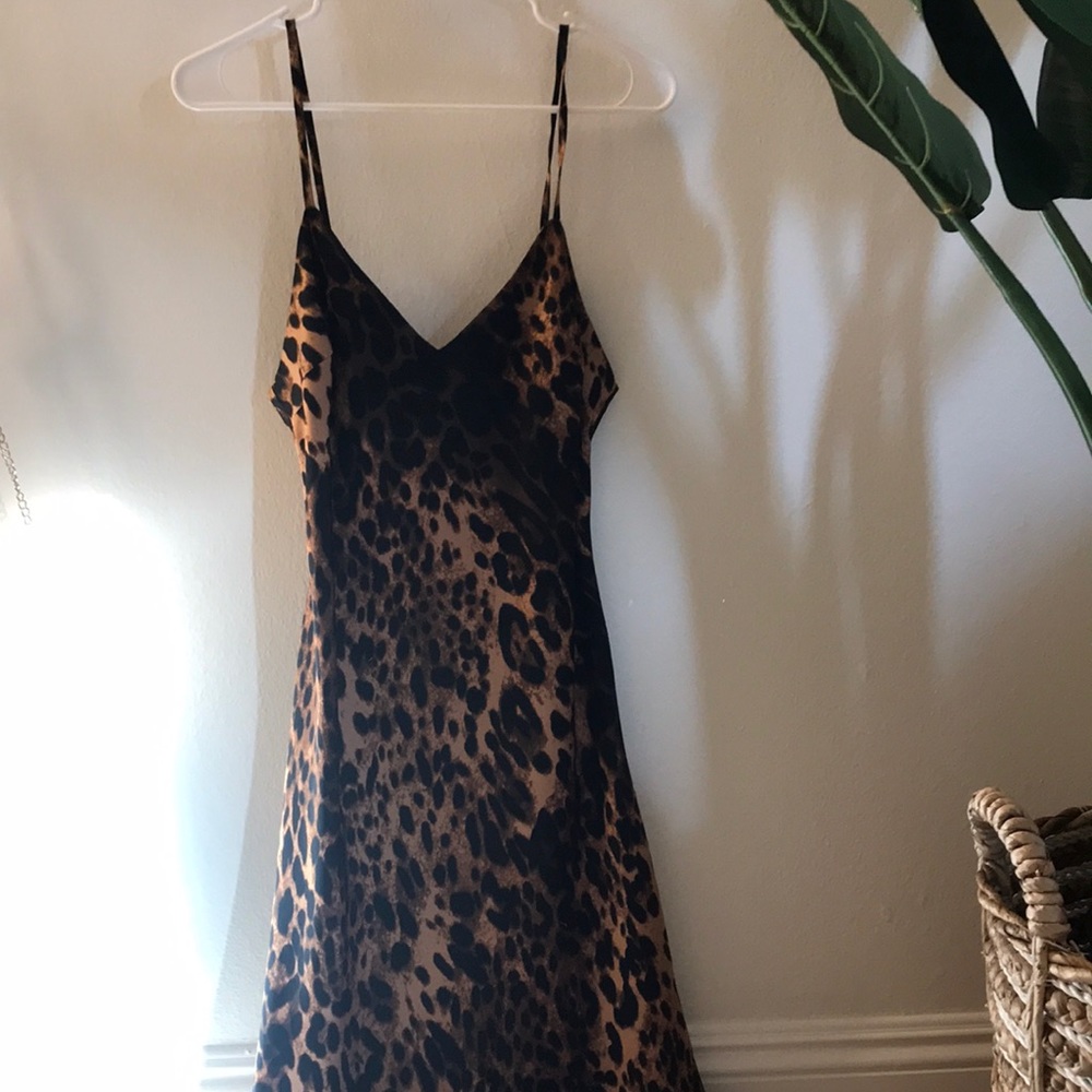 Cheetah Print Mid-Calf Dress